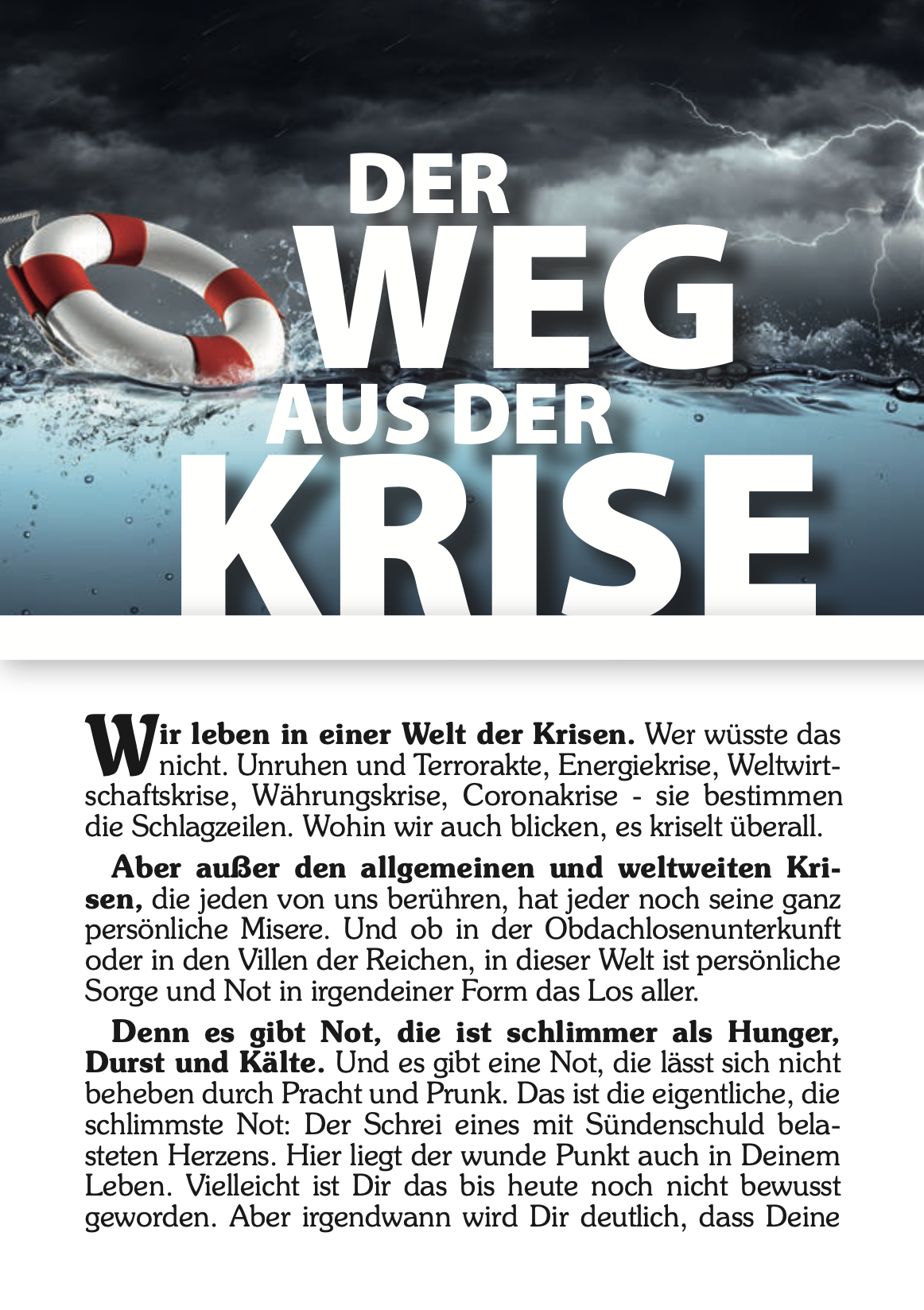 Der Weg aus der Krise
